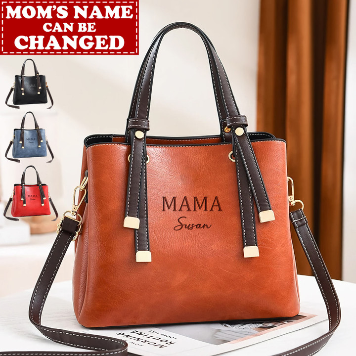 Personalized Mama New Upgraded Luxury Leather Women Handbag Purse Tote Bag