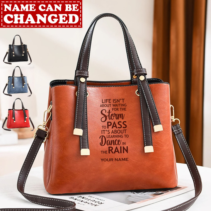 Personalized Dance In The Rain New Upgraded High Quality Luxury Leather Women Handbag