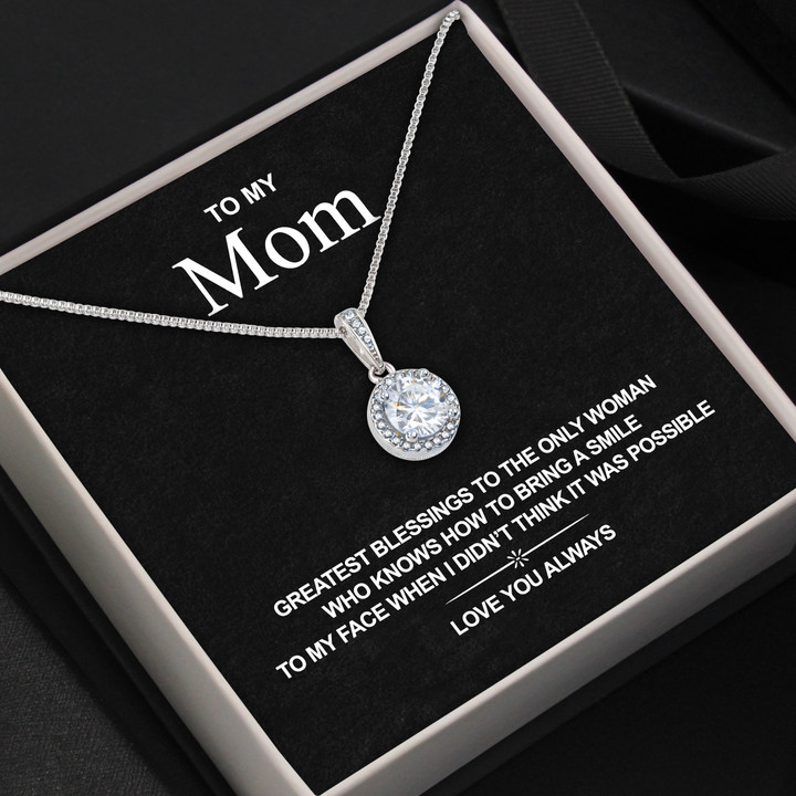 Mom The Only Woman Eternal Hope Necklace Gift Box With Message Card