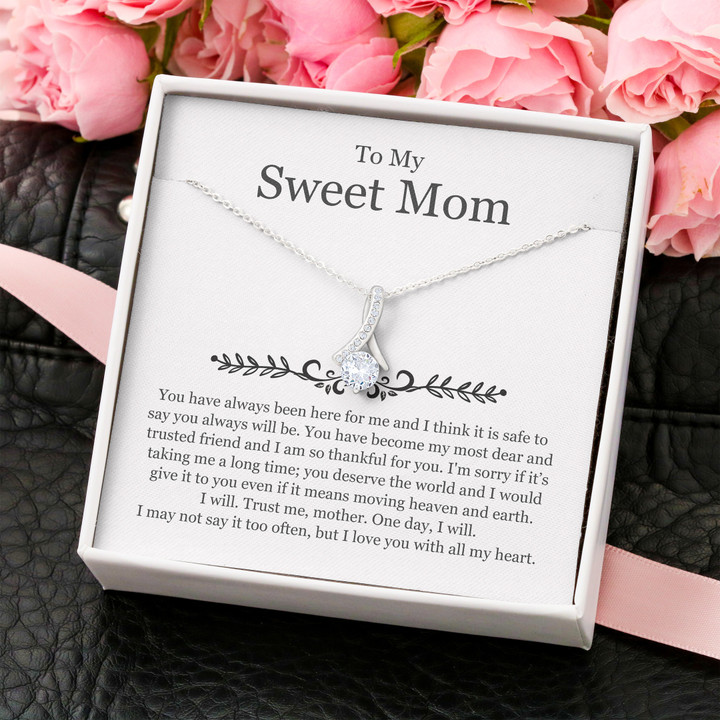 Mom Love By My Side Alluring Beauty Necklace Gift Box With Message Card 01