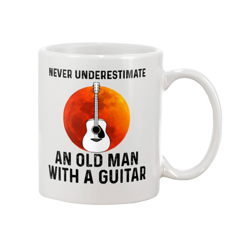 Never Underestimate An Old Man With A Guitar Mug