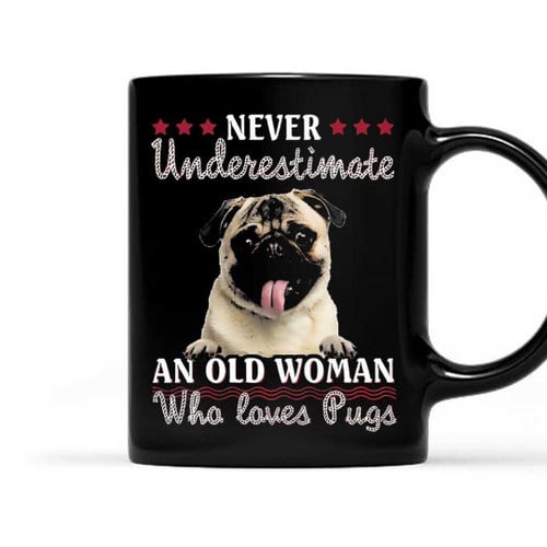 Never Underestimate An Old Woman Who Loves Dogs Personalized Mug