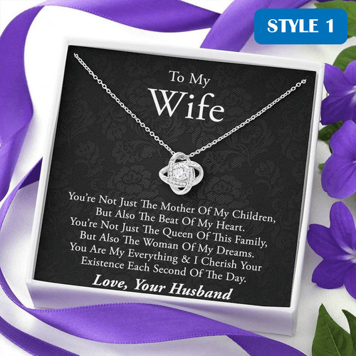 To My Wife Necklace With Message Card