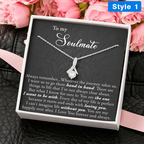 To My Soulmate Necklace With Message Card