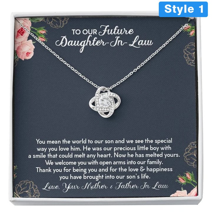To My Future Daughter-In-Law Necklace With Message Card
