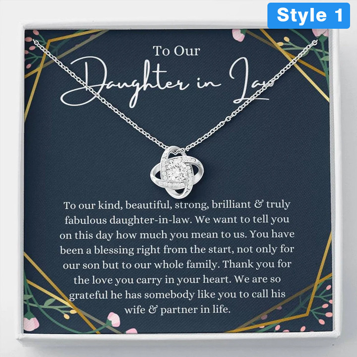 To Our Daughter-In-Law Necklace With Message Card