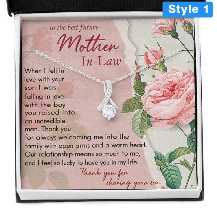 To The Best Future Mother-In-Law Necklace With Message Card