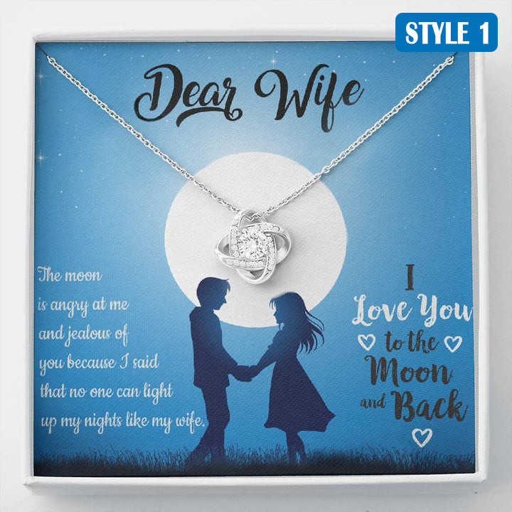 Dear Wife Gift From Husband - Necklace With Message Card