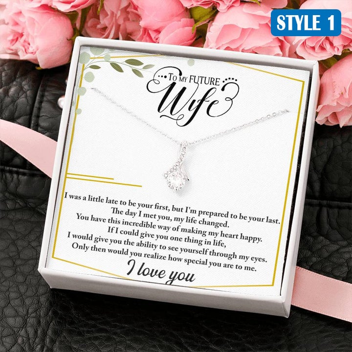 To My Future Wife Gift From Husband - Necklace With Message Card