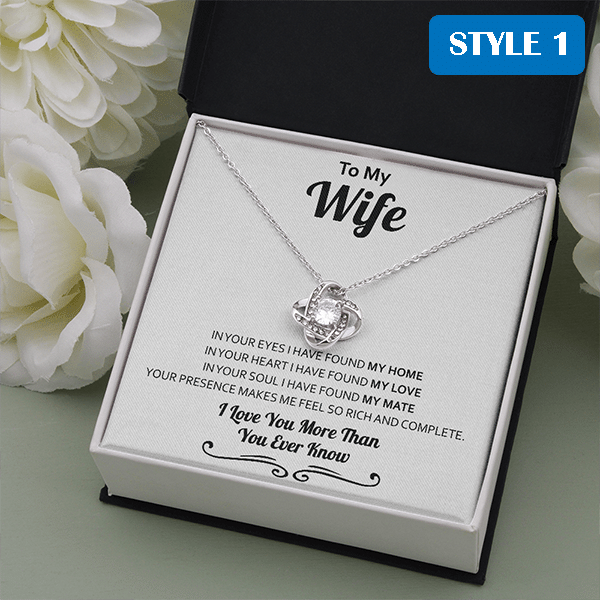 To My Wife Meaningful Gift For Wife Gift From Husband - Necklace With Message Card