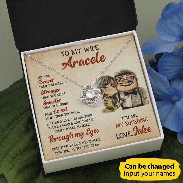 To My Wife Personalized Gift For Wife - Necklace With Message Card