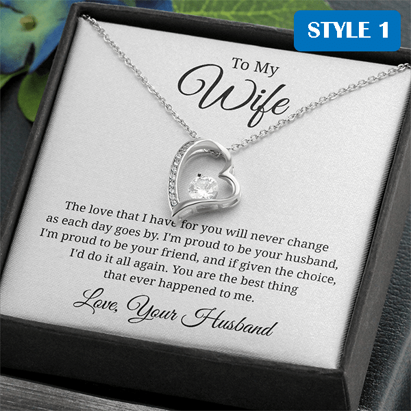 To My Wife I'm Proud To Be Your Husband Meaningful Gift For Wife - Necklace With Message Card