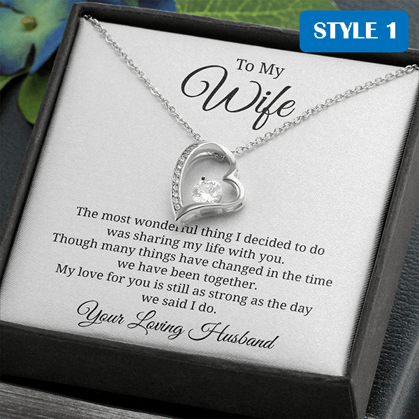 To My Wife Meaningful Gift For Wife - Necklace With Message Card