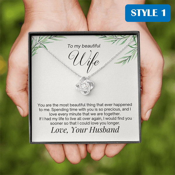 To My Wife Meaningful Gift For Wife - Necklace With Message Card