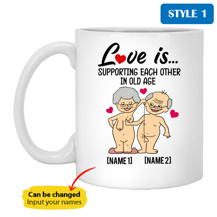 Love Is Supporting Each Other In Old Age Personalized Mug