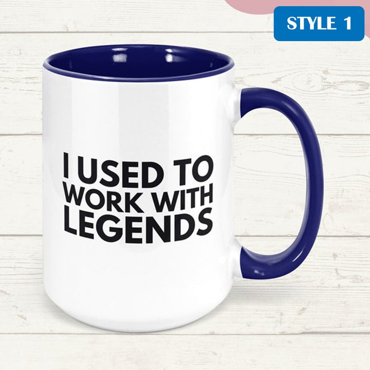 I Used To Work With Legends Mug - Leaving Job Present, Gag Office Gift, Funny Retirement Gift, Present For Friend