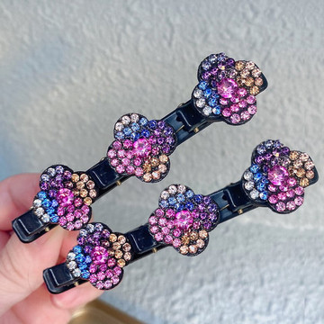 🎄Sparkling Crystal Stone Braided Hair Clips🎉BUY 1 GET 1 FREE🎁