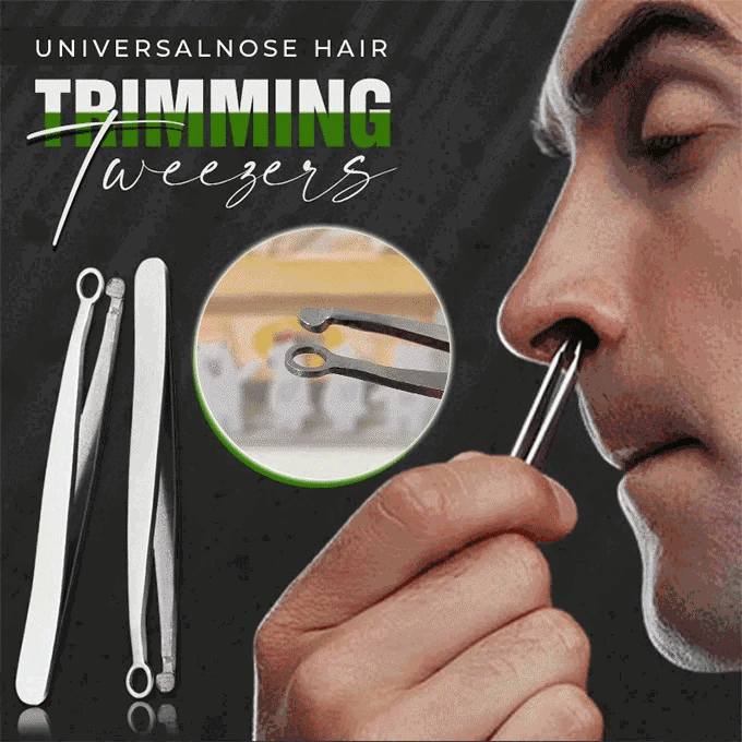 Multi-Function Round-Tipped Nose Hair Trimming Tweezers