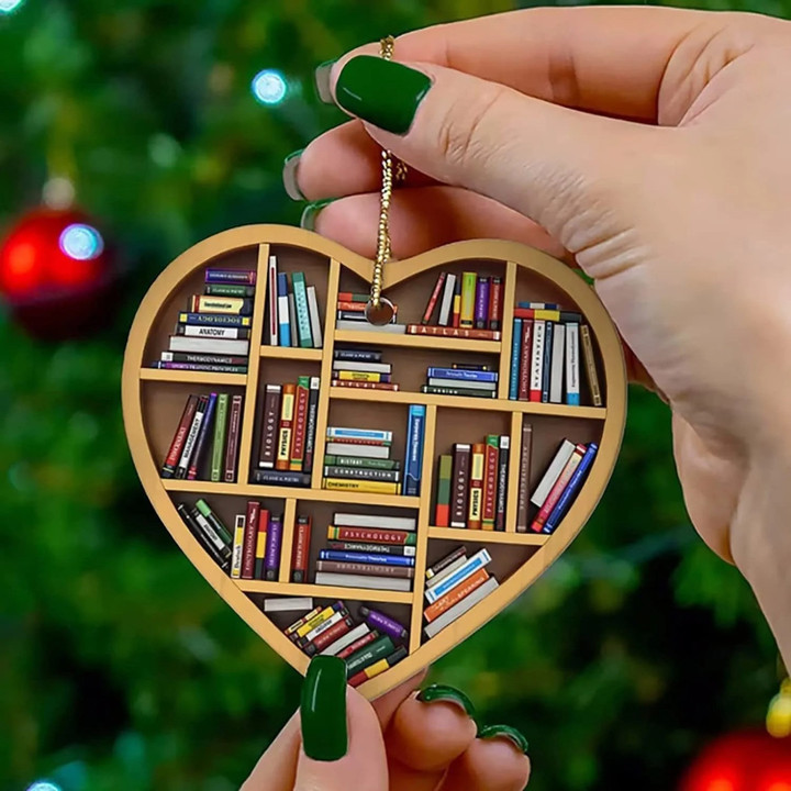 🔥HOT DEAL - 50% OFF🔥Book Lovers Heart Ornament