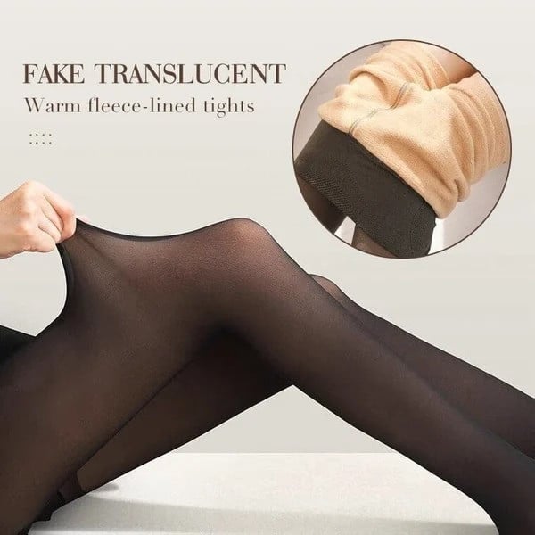 Flawless Legs Translucent Warm Plush Lined Elastic Tights