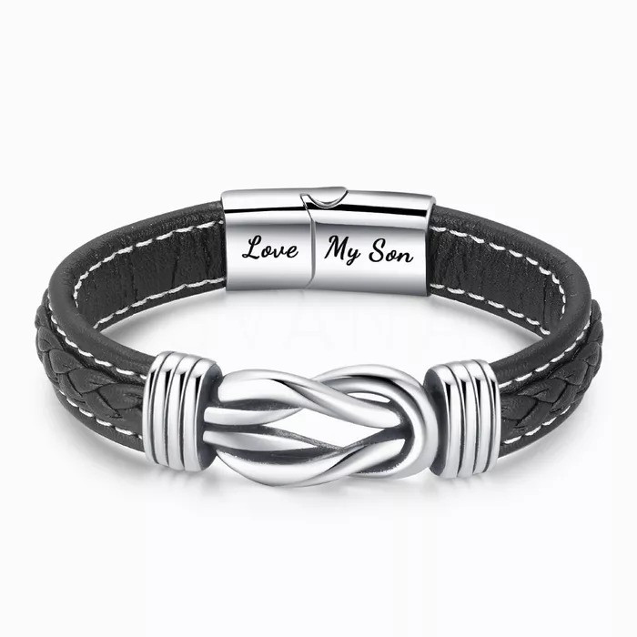 😍Mother and Son Forever Linked Together😍 Braided Leather Bracelet - Buy 2 Get 1 Free