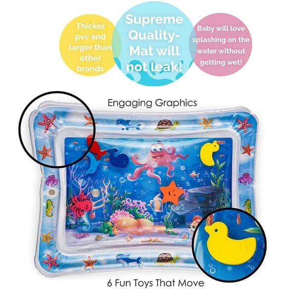 💧 Inflatable Tummy Time Premium Water Mat Infants