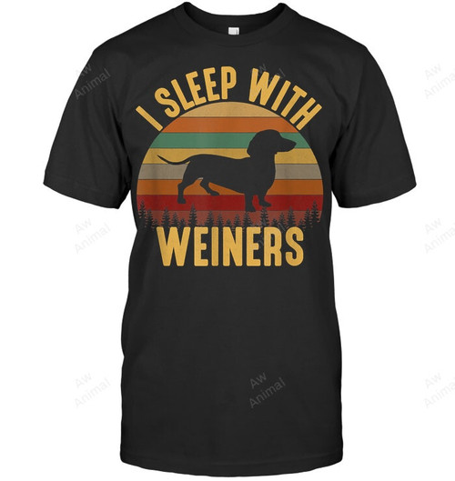 I Sleep With Weiners Dachshund Weiner Dog Men Tank Top V-Neck T-Shirt