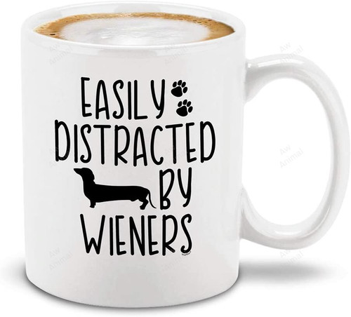 Easily Distracted By Ceramic Coffee Mug