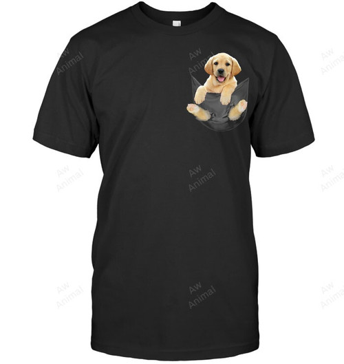 Labrador Puppy In Pocke Sweatshirt Hoodie Long Sleeve Men Women T-Shirt