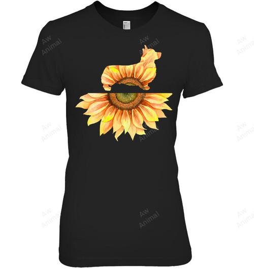 Cardigan Welsh Corgi Sunflower Women Sweatshirt Hoodie Long Sleeve T-Shirt