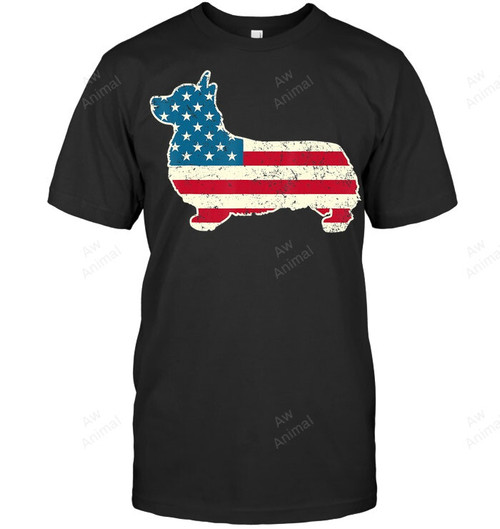 Corgi 4th Of July Dog Lover S American Flag Sweatshirt Hoodie Long Sleeve Men Women T-Shirt