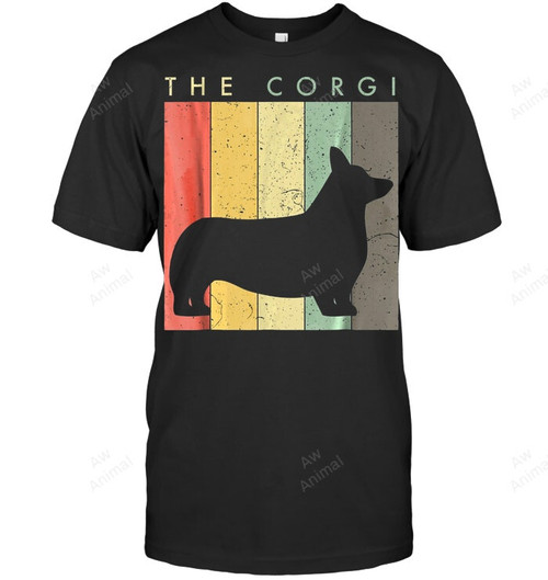 Corgi T For Dog Lovers Retro Vintage Style Sweatshirt Hoodie Long Sleeve Men Women T-Shirt