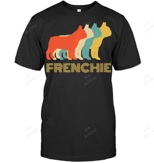 Frenchie French Bulldog Dog Lovers Vintage Look Silhouette Sweatshirt Hoodie Long Sleeve Men Women T-Shirt