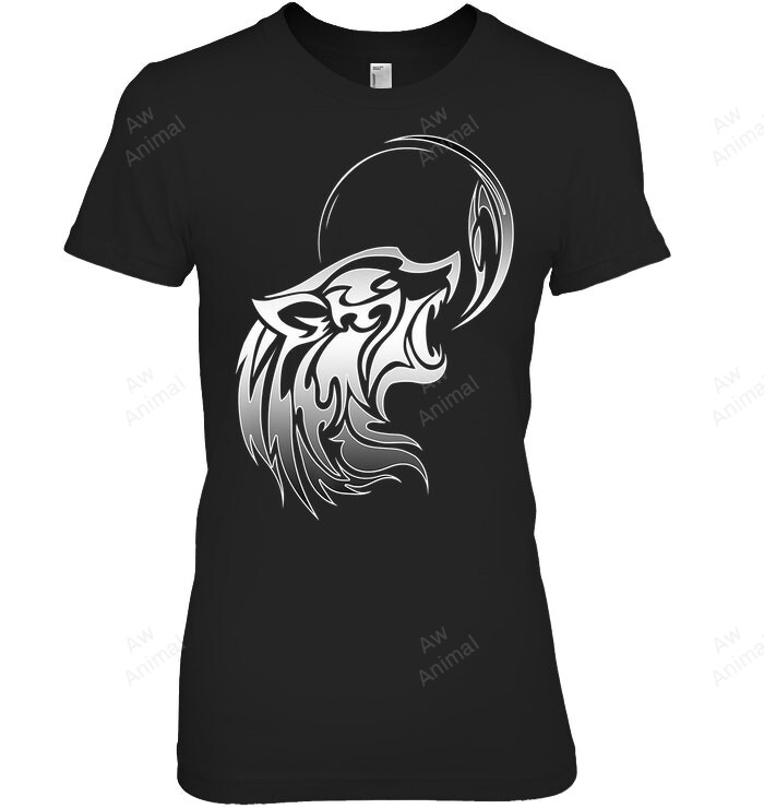 Howling Fenrir Wolf Shirt Nordic Mythology Women Tank Top V-Neck T-Shirt