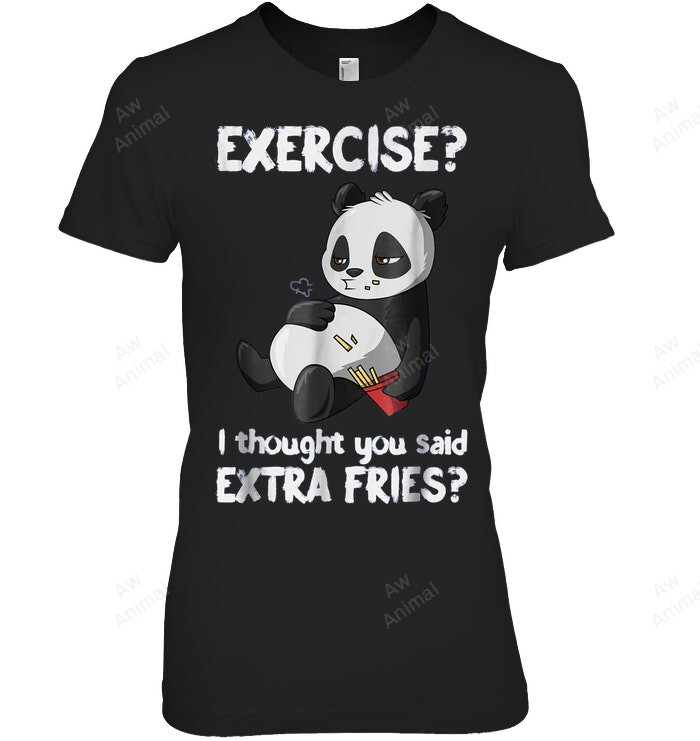 Exercise I Thought You Said Extra Fries Women Tank Top V-Neck T-Shirt