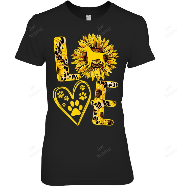 Love Labrador Retriever Sunflower For Dog Lover Women Sweatshirt Hoodie Long Sleeve T-Shirt