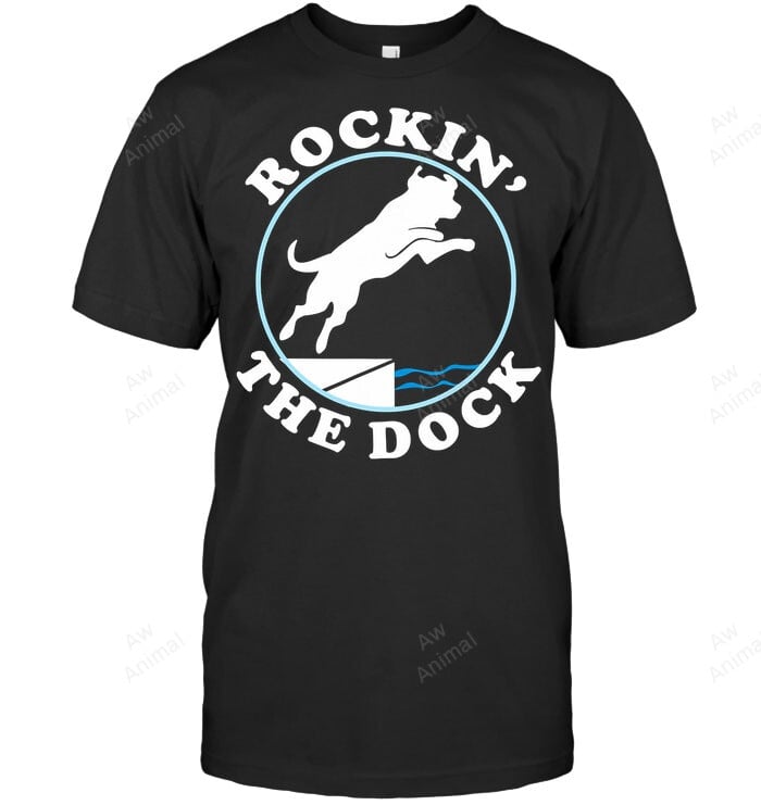 Rockin' The Dock Labrador Retriever Dock Diving Dog Sweatshirt Hoodie Long Sleeve Men Women T-Shirt