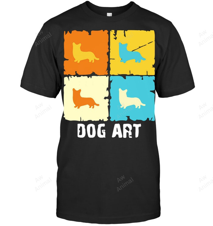 Cardigan Welsh Corgi Dog Art Sweatshirt Hoodie Long Sleeve Men Women T-Shirt