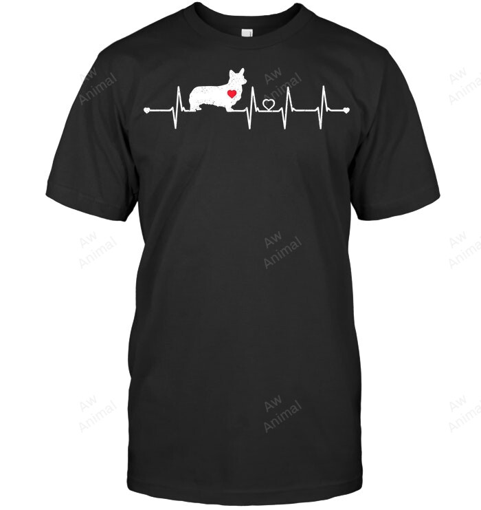 Cardigan Welsh Corgi Heartbeat Corgi Love Sweatshirt Hoodie Long Sleeve Men Women T-Shirt