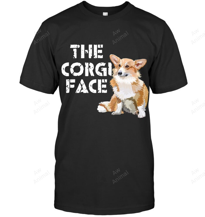 The Corgi Face Sweatshirt Hoodie Long Sleeve Men Women T-Shirt