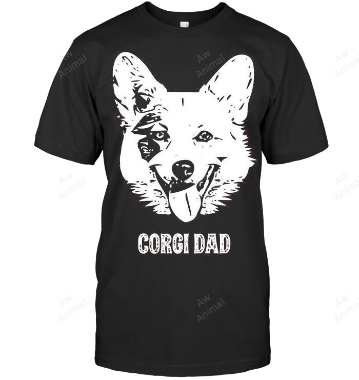 Corgi Dad Men Sweatshirt Hoodie Long Sleeve T-Shirt