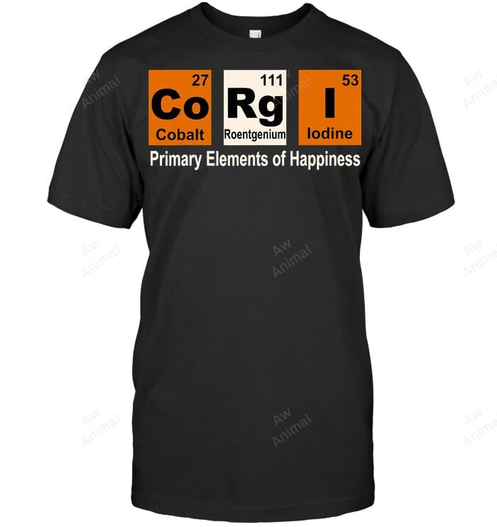 Corgi Primary Elets Of Happiness Sweatshirt Hoodie Long Sleeve Men Women T-Shirt