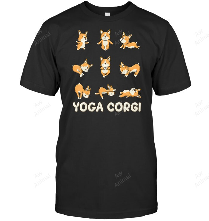 Corgi Yoga Corgi Yoga Pose Meditation Sweatshirt Hoodie Long Sleeve Men Women T-Shirt