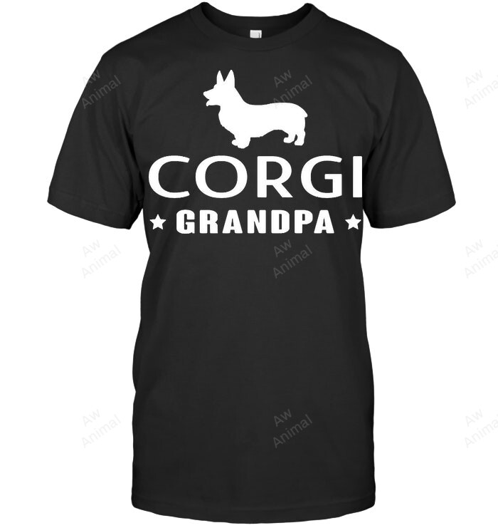 Corgi Grandpa Men Sweatshirt Hoodie Long Sleeve T-Shirt