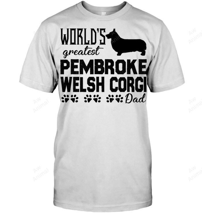 Pembroke Welsh Corgi Dad Men Sweatshirt Hoodie Long Sleeve T-Shirt