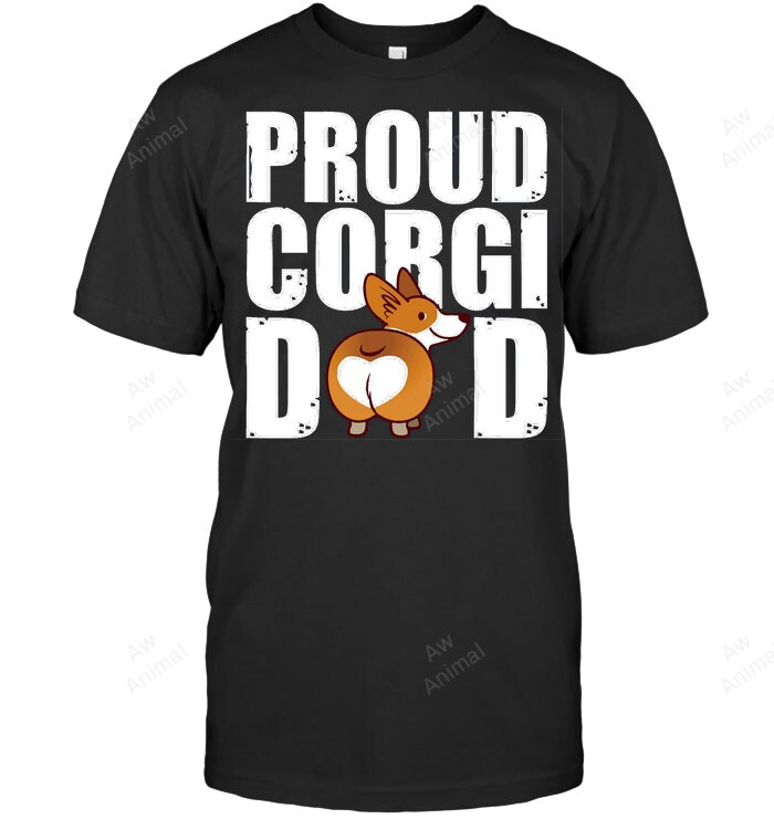 Proud Corgi Dad Men Sweatshirt Hoodie Long Sleeve T-Shirt