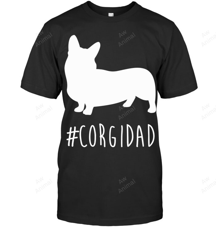 Corgi Dad Men Sweatshirt Hoodie Long Sleeve T-Shirt