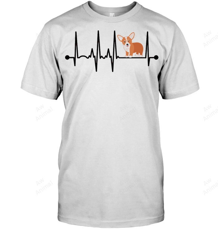 Corgi Heart Beat Sweatshirt Hoodie Long Sleeve Men Women T-Shirt