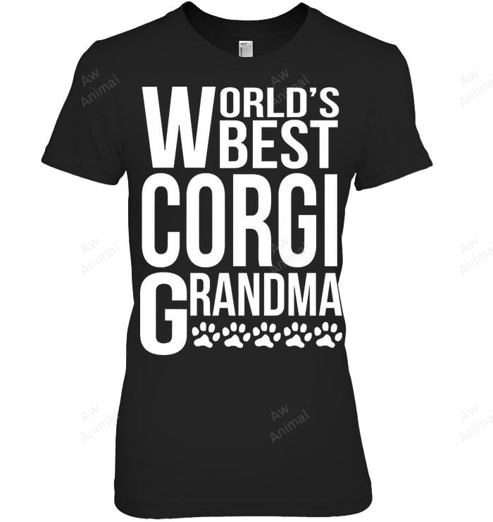 Worlds Best Corgi Grandma Women Sweatshirt Hoodie Long Sleeve T-Shirt