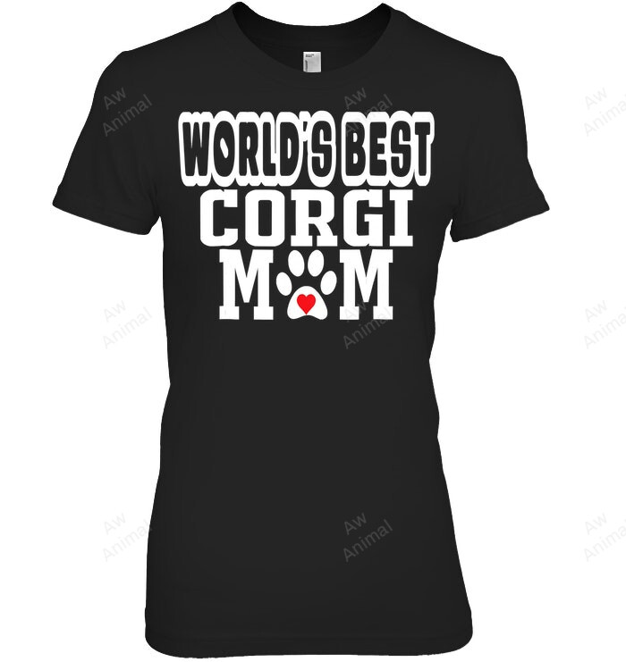 Cworld's Best Corgi Mom Women Sweatshirt Hoodie Long Sleeve T-Shirt